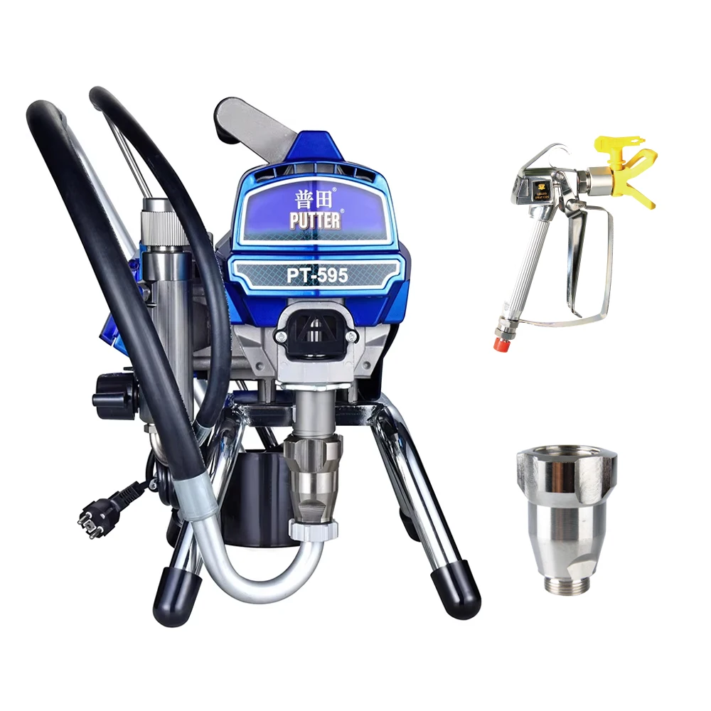 1500W Electric Industrial Grade High Pressure Airless Paint Spraying Machine With Brushless Motor For House Painting