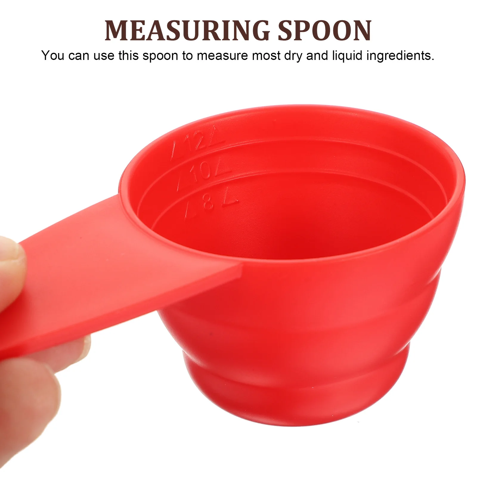 

5Pcs Measure Spoon Polished Handle Coffee Tea Sugar Spice Long Handle Measuring Scoops Kitchen Portion Scoop Reusable