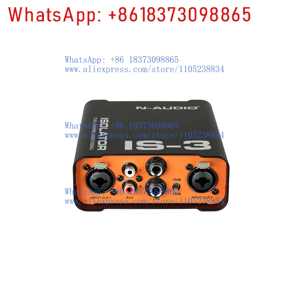 2 pieces IS-3 audio isolator New three-channel passive DI box Clean audio signal Transmission Balanced signal