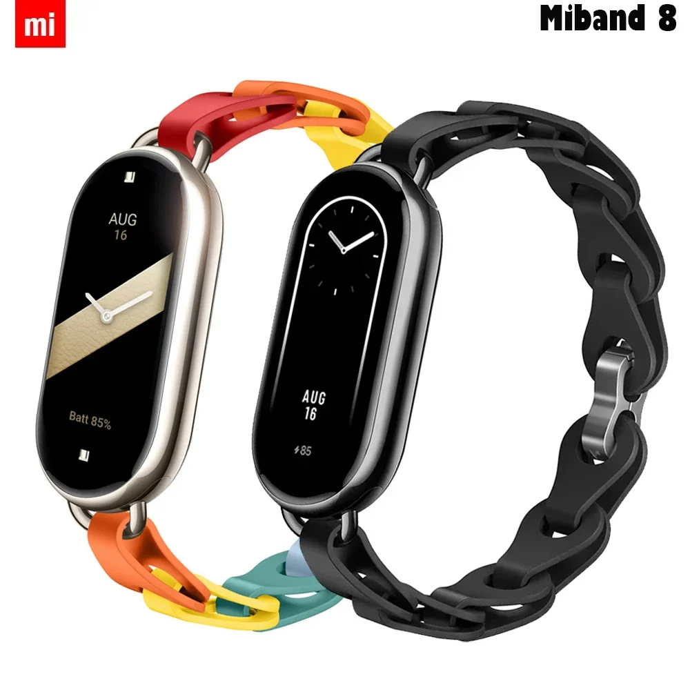 Rubber Loop Strap For xiaomi Mi Band 8 7 6 5 4 3 Bracelet SmartWatch Wristband Replacement sport pulsera watchband Miband 8 NFC