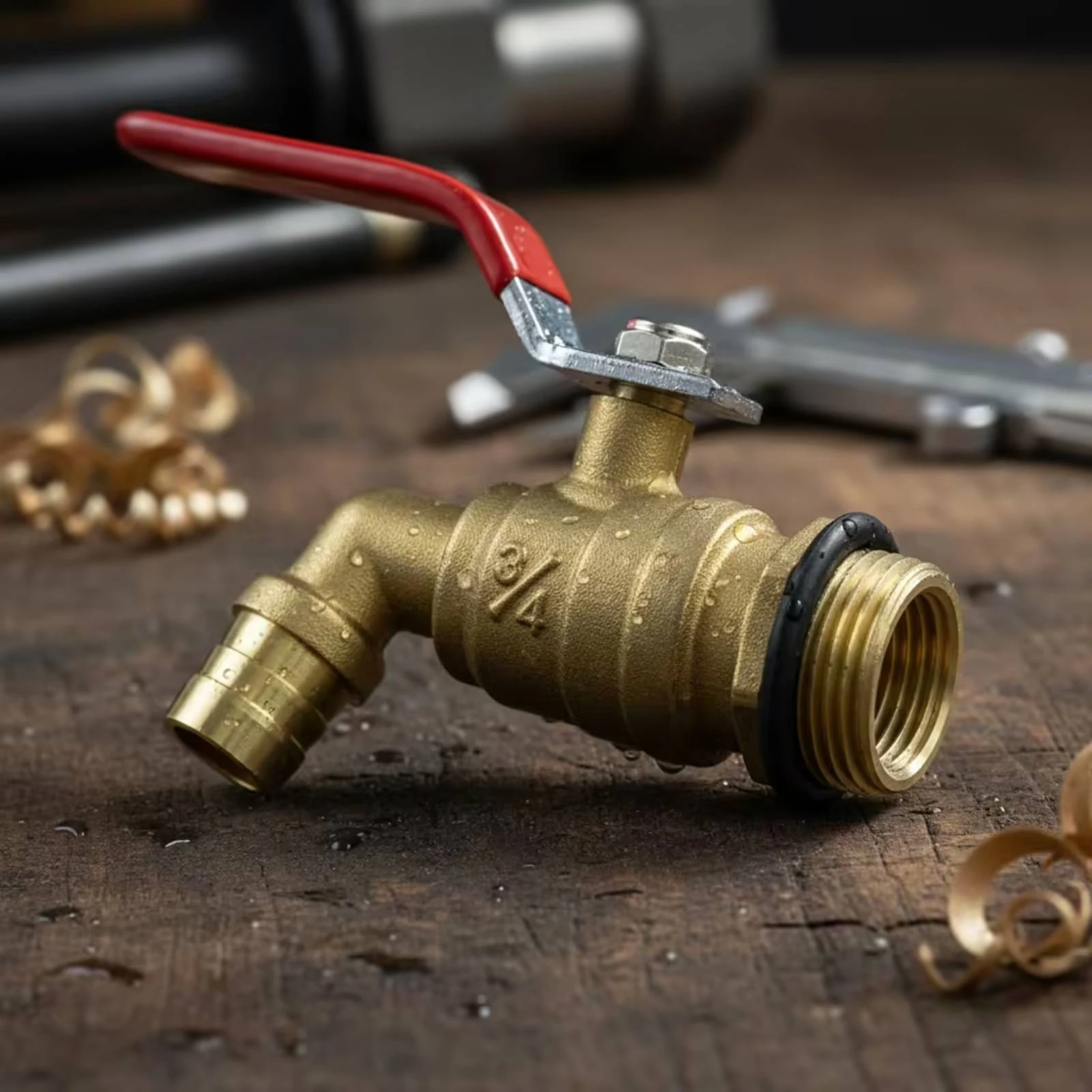 Drum Faucet with Lever Handle Threaded Drum Valve with O-Rings Barrel Tap Long-Lasting Safe for DIYers, Liquid Transfer
