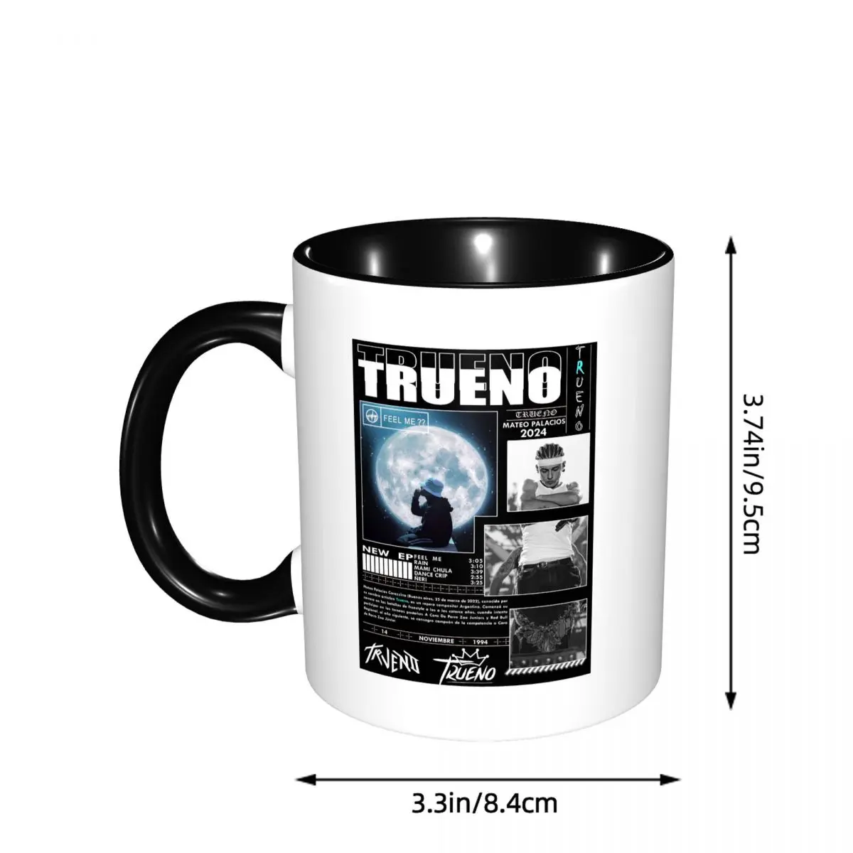 Funny Trueno Hip Hop Rapper Mug Funny Ceramic Coffee Cups Tea Mugs Milk Cup Drinkware Gifts for Woman Man