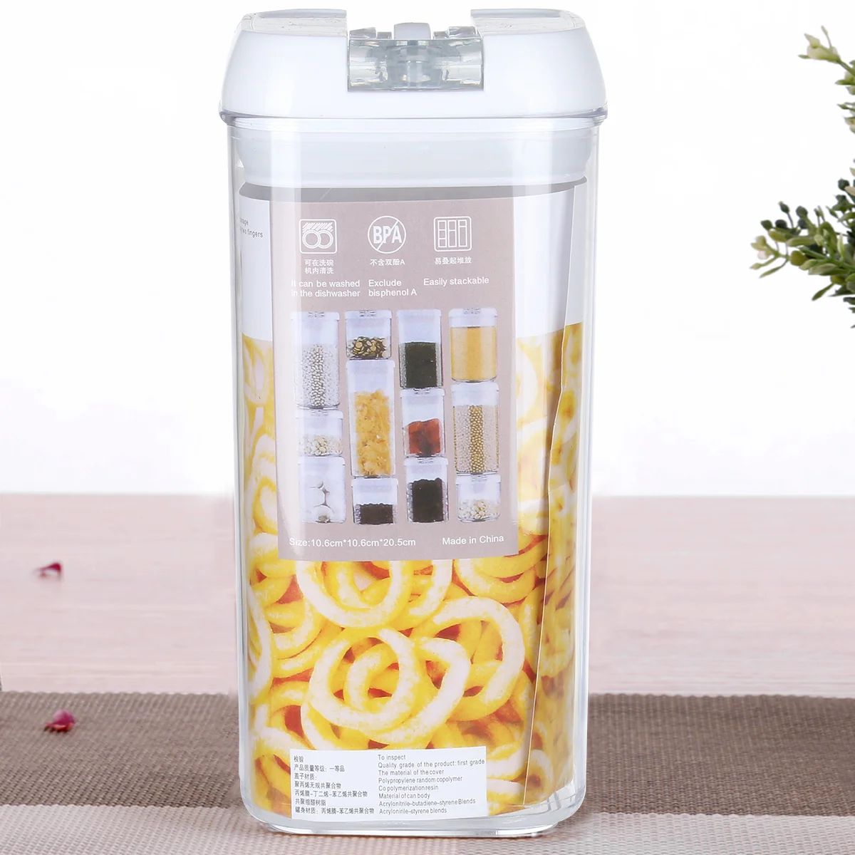 

12L Plastic Storage Tank Sealed Storage Jar Sealed Can Food Storage Container Locking Lid Storage Box