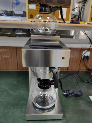 Automatic commercial espresso machine, stainless steel black, with water tank and heater function 4