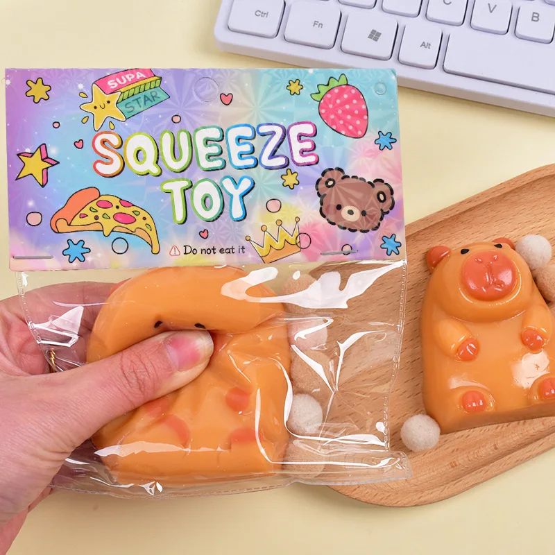 لعبة كابيبارا ذات الارتفاع البطيء لتخفيف التوتر تململ الحسي للبالغين والأطفال هدية إبداعية لتخفيف القلق السائل ديكور مكتب ممتع