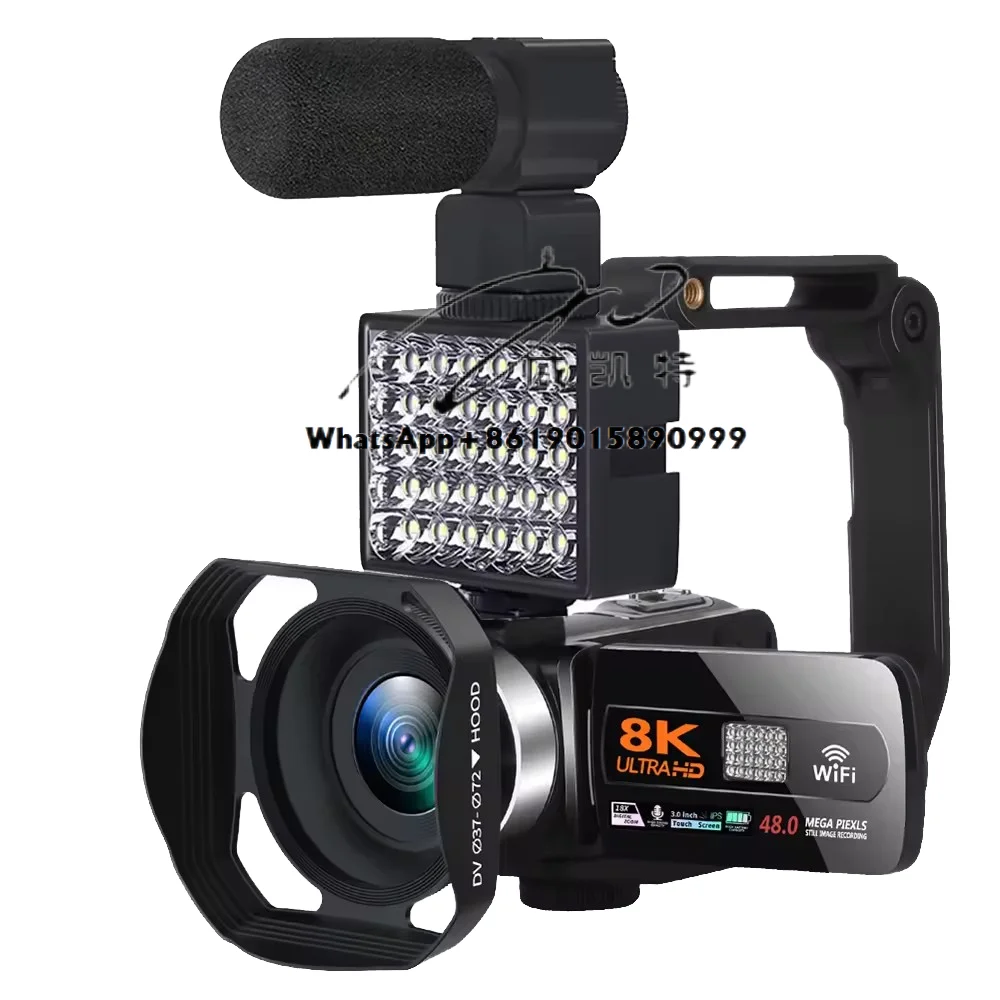 

2024 Best Gift YouTube 8K Ultra HDR Camcorder with 48MP Sensor Touch Screen Digital Video Streaming SD Card Memory-Camera