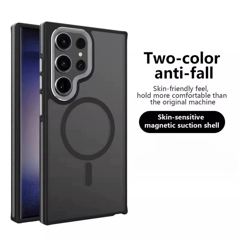 

Магнитный чехол Magsafe Wirelesss Charge для Samsung Galaxy S25 + Ultra 25Plus, защитный держатель для камеры, чехол на присоске