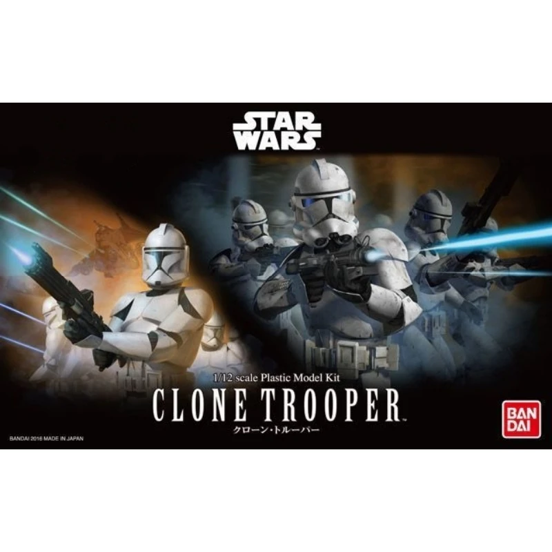 

Bandai Original 1/12 CLONE TROOPER STAR WARS Anime Action Figure Assembly Model Kit Toys Collectible Gifts For Children