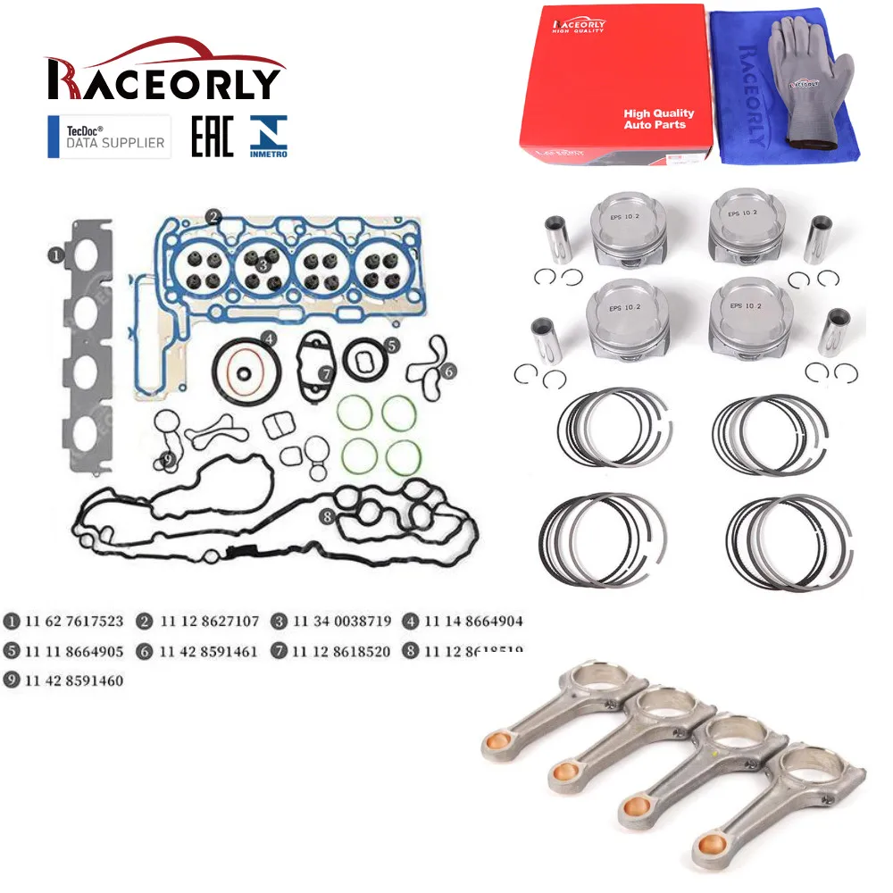 

RACEORLY прокладка для ремонта двигателя, шток поршня STD для BMW B48 B46 2.0L