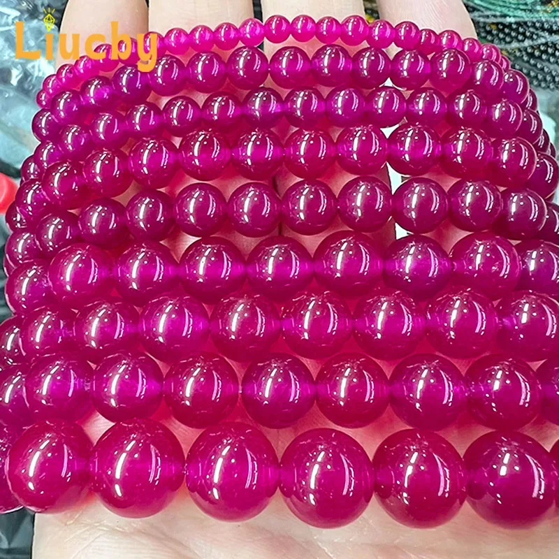 Natural stone Treasure Red Chalcedony Jades Beads For Jewelry Making DIY headwear Handstring anklet 15\