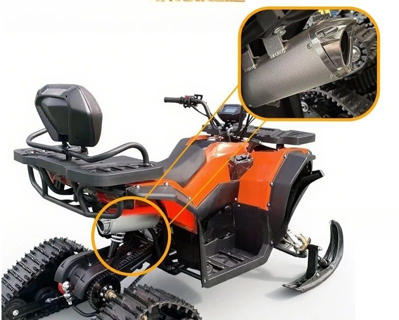 200CC ATV Snow Beach Vehicle Four-Wheel Off-Road Tracked Motorcycle Ski Adult Snow Sled view 3