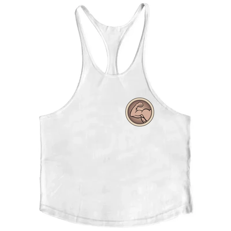 Men's Cotton Stringer Vest - Muscle Printed, Y Back Sleeveless for Gym Workouts & Bodybuilding
