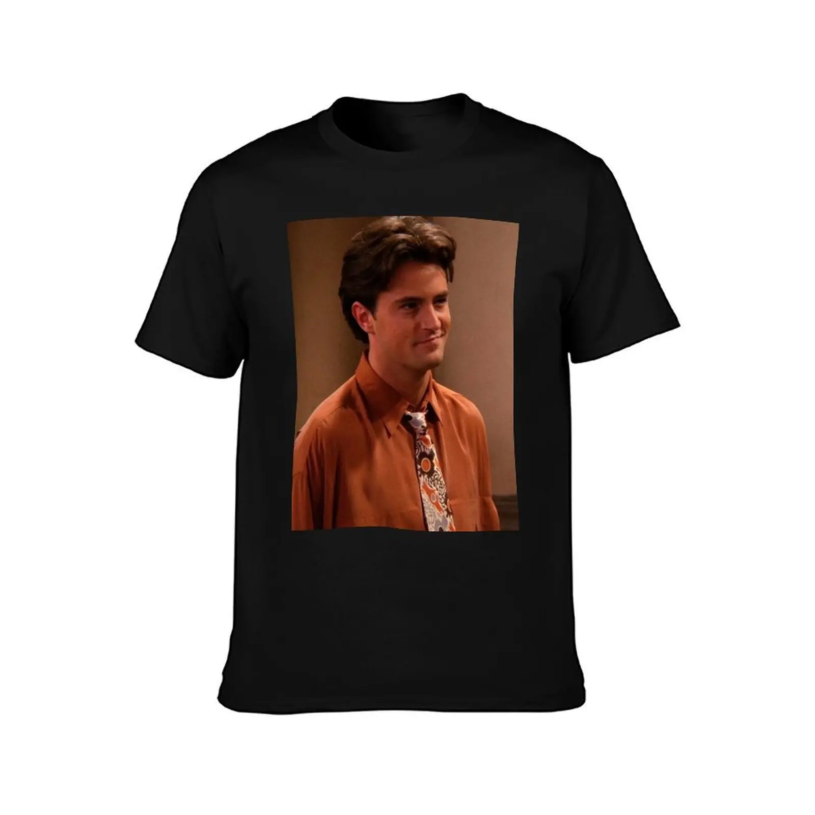 Matthew Perry T-Shirt, Summer Casual Cotton Tee, Oversized Streetwear Tops, Vintage Graphic Print, Loose Fit Short Sleeve