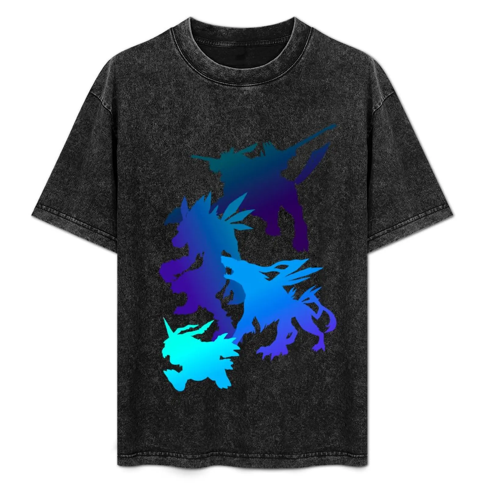 Gabumon Digimon Evolution Silhouette T-Shirt new edition tees plus size tops heavyweight t shirts for men