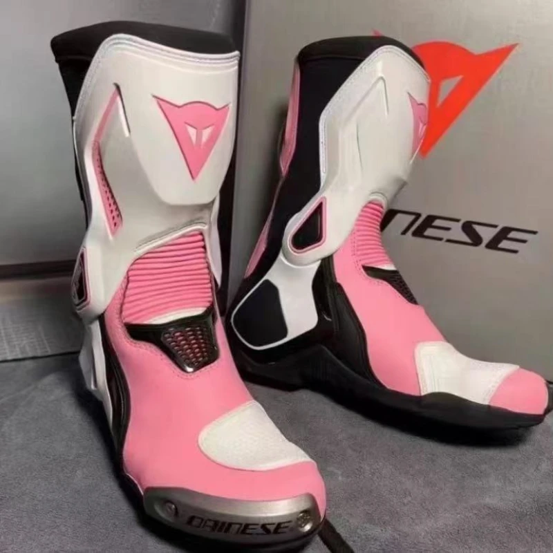 

Wear-resistant Motorcycle Boots Anti-slip Racing Riding Boots Women Street Bike Footwear Protective Shoes Brand Direct Sales