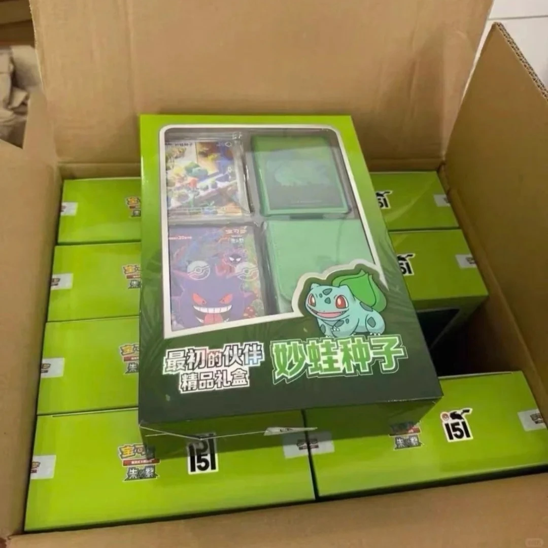 Pokemon autentico Il primo compagno Confezione regalo premium ha stato raccolto 151 regali per il festival di scatole cieche con carta Hope/Shock/Fatten