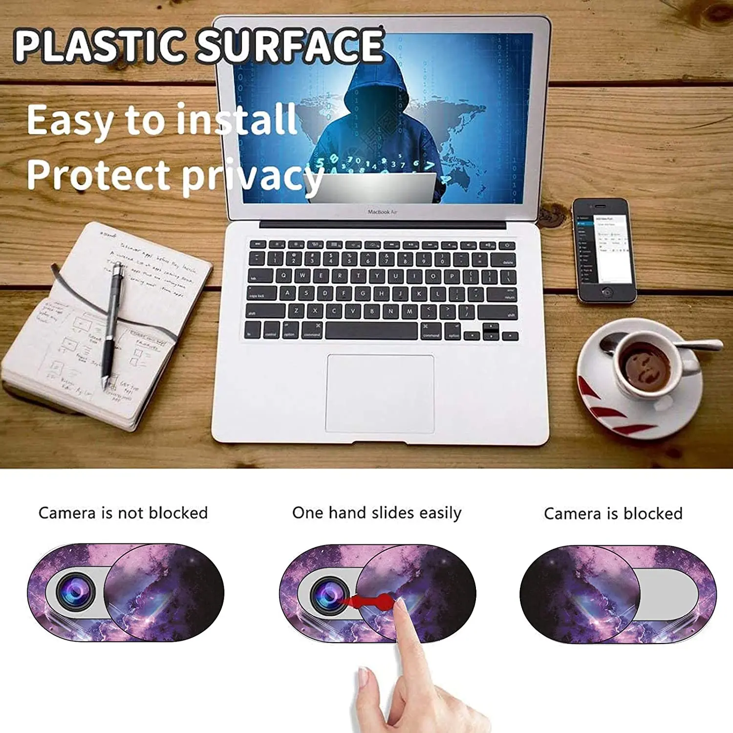 Webcam Cover Laptop Web Camera Cover Cell Phone Lens Shutter Slider Universal Phone Antispy Sticker For Iphone Samsung Macbook