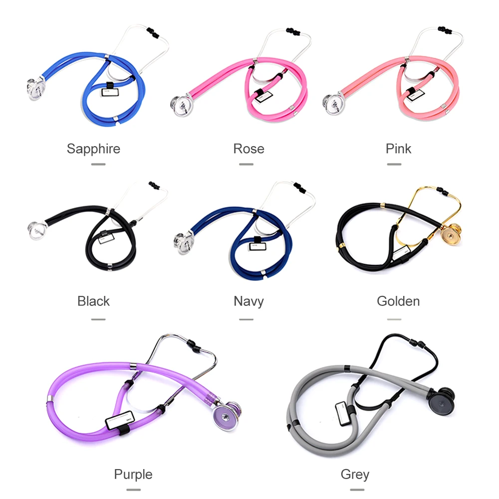 Cofoe Stethoscope Professional cardiology stethoscope medical equipment veterinary nurse single tube/double tube with many gifts