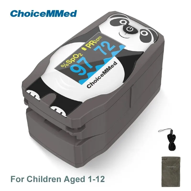 ChoiceMMed Pediatric Finger Pulse Oximeter Blood Oxygen Saturation Meter Heart Rate Monitor Child Pulse Oxiometer OLED Oximetro