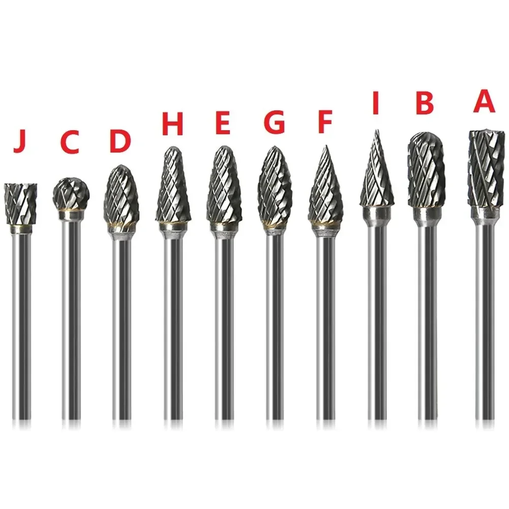 1pcs Tungsten Carbide Burrs Rotary Drill Die Grinder Carving Bit Double Cut Metal Diamond Grinding Abrasive Tools