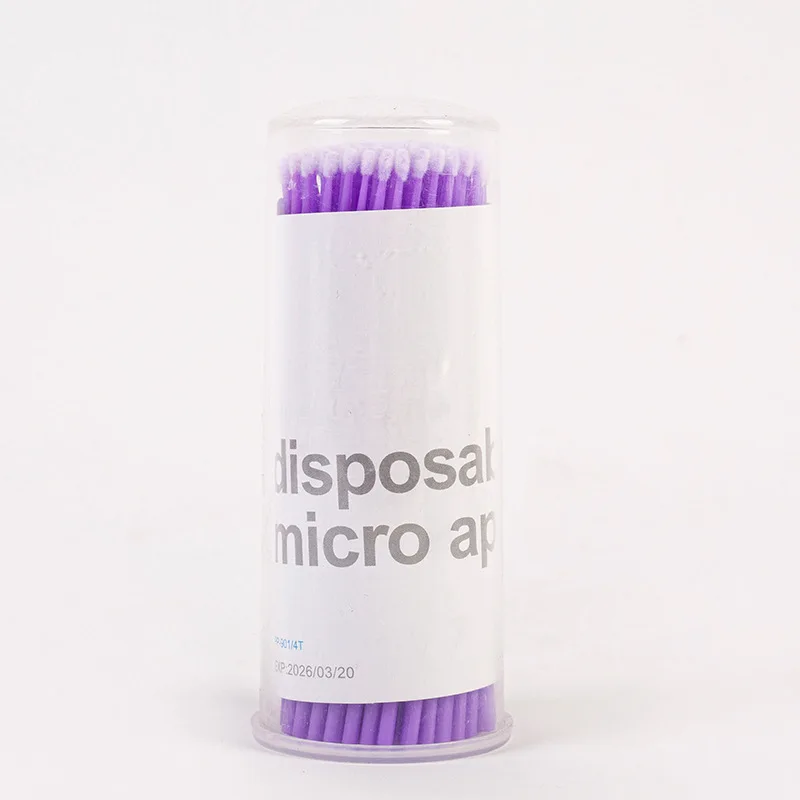 رمش تمديد تنظيف عصا زجاجة رمش مزيل القطن عصا تنظيف أدوات الوشم رمش