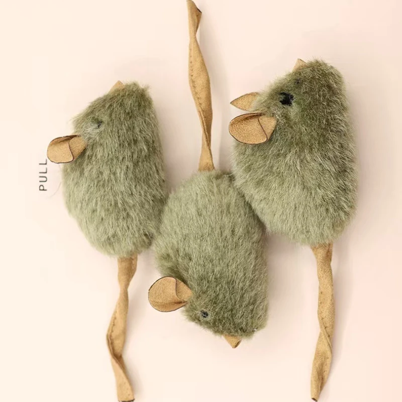 Grappig pluche kattenspeelgoed Simulatie Muis Automatisch tjilpen Interactieve muizen Kattenspeelgoed Bijtweerstand Huisdier Kattenspeelgoed Kittenbenodigdheden