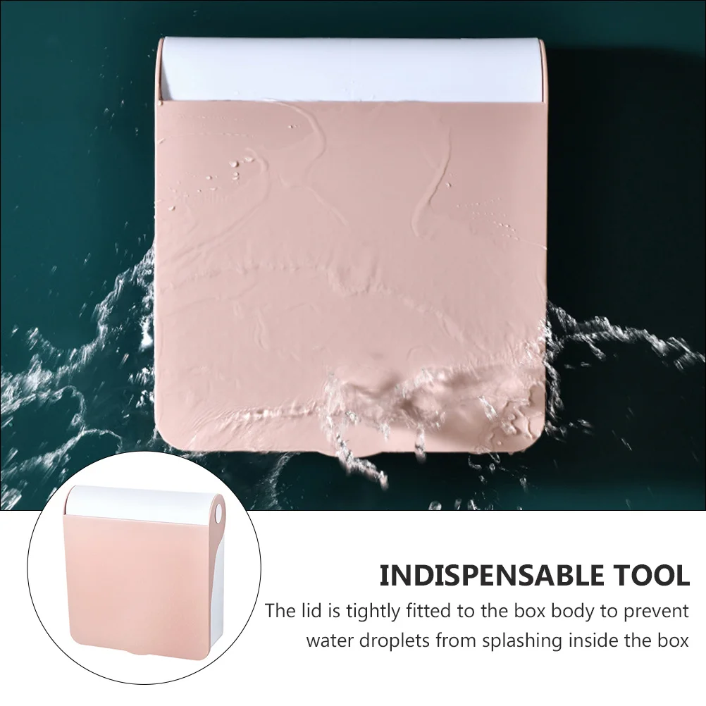 

Makeup Storage Box With Mirror Large Capacity Organizer For Bedroom Bathroom Wall Mount Dust-Proof Plastic