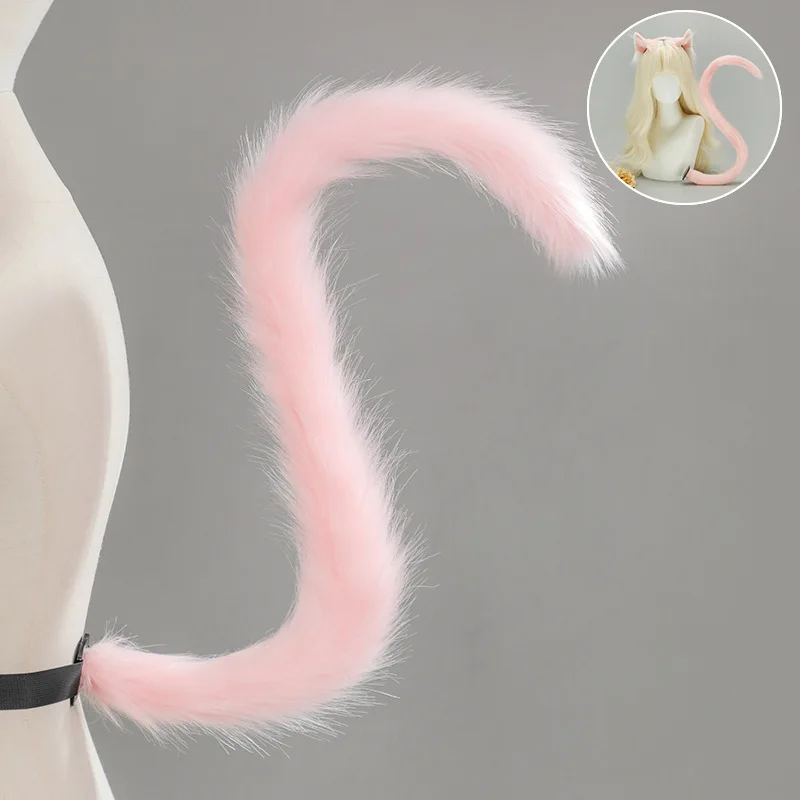Simulation Tier Ohr Katze Stirnband Handgemachte Plüsch Cos Requisiten Comic-Con Kopfschmuck Katze Schwanz Set