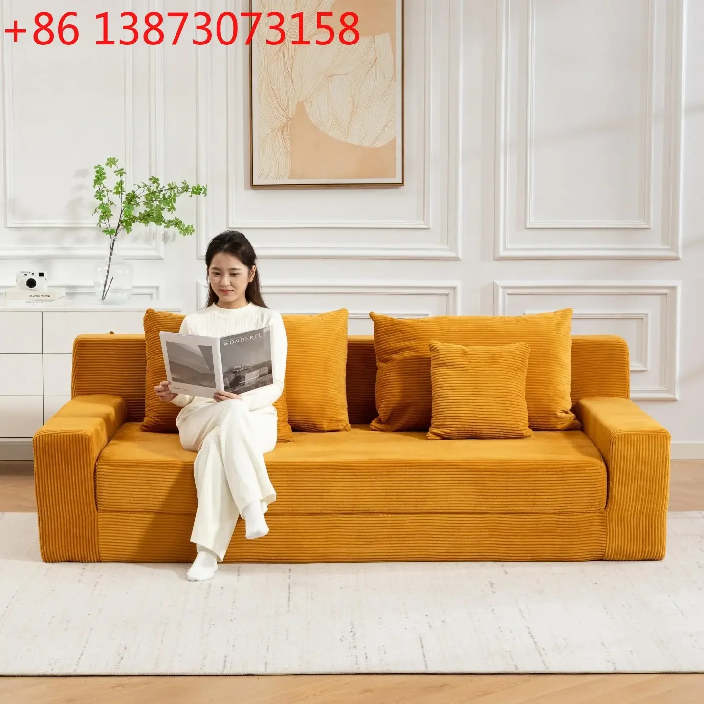 Compressed double-layer casual tatami sofa sponge integrated forming small apartment folding vacuum roll bag compression sofa