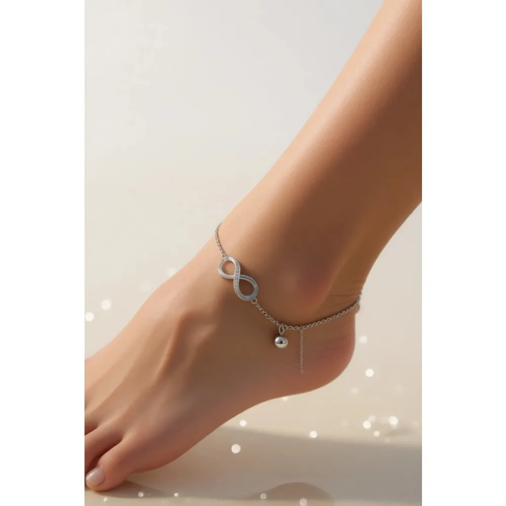 

Браслет-цепочка Infinity из стерлингового серебра S925, классический дизайн, подарок для женщин