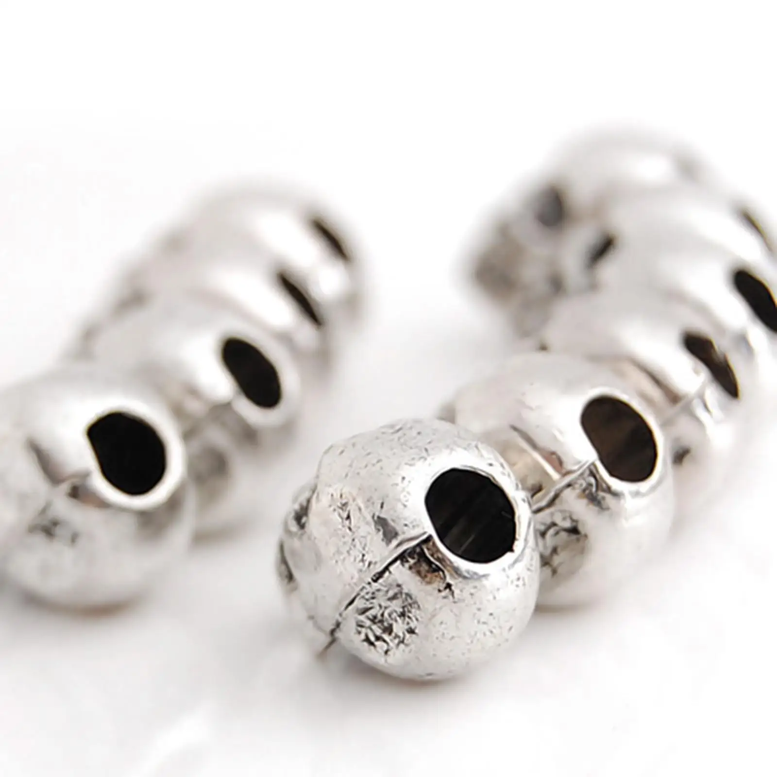 Metal Skull Spacer Beads for Bracelets DIY Jewelry Supplies Large Hole Beads for Necklace Crafts
