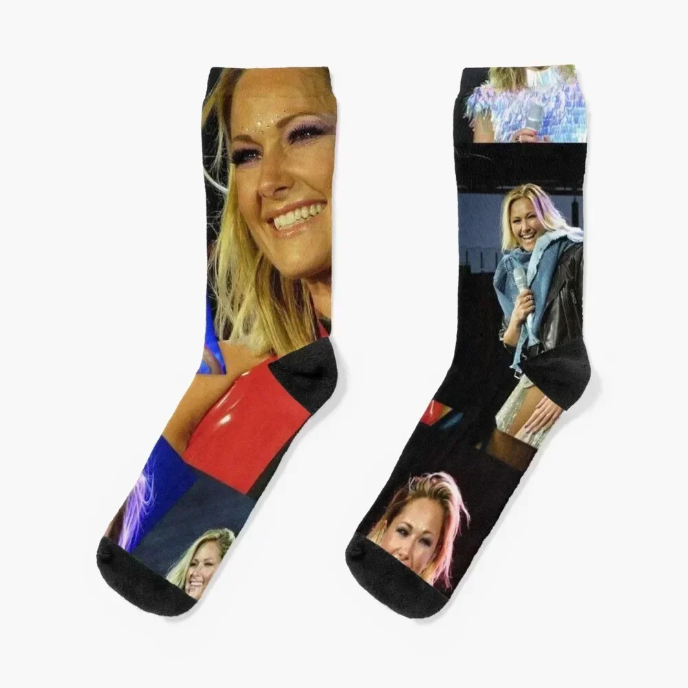 

Helene Fischer Collage Socks soccer anti-slip crazy anti-slip heated Women Socks Men's