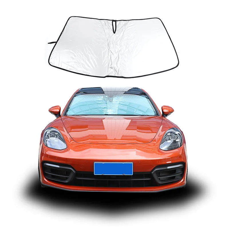 

For Porsche Panamera 2017-2023 Cloth Silver Car Front Windshield Sunshade Sun Protection Visor Sunshade Car Accessories