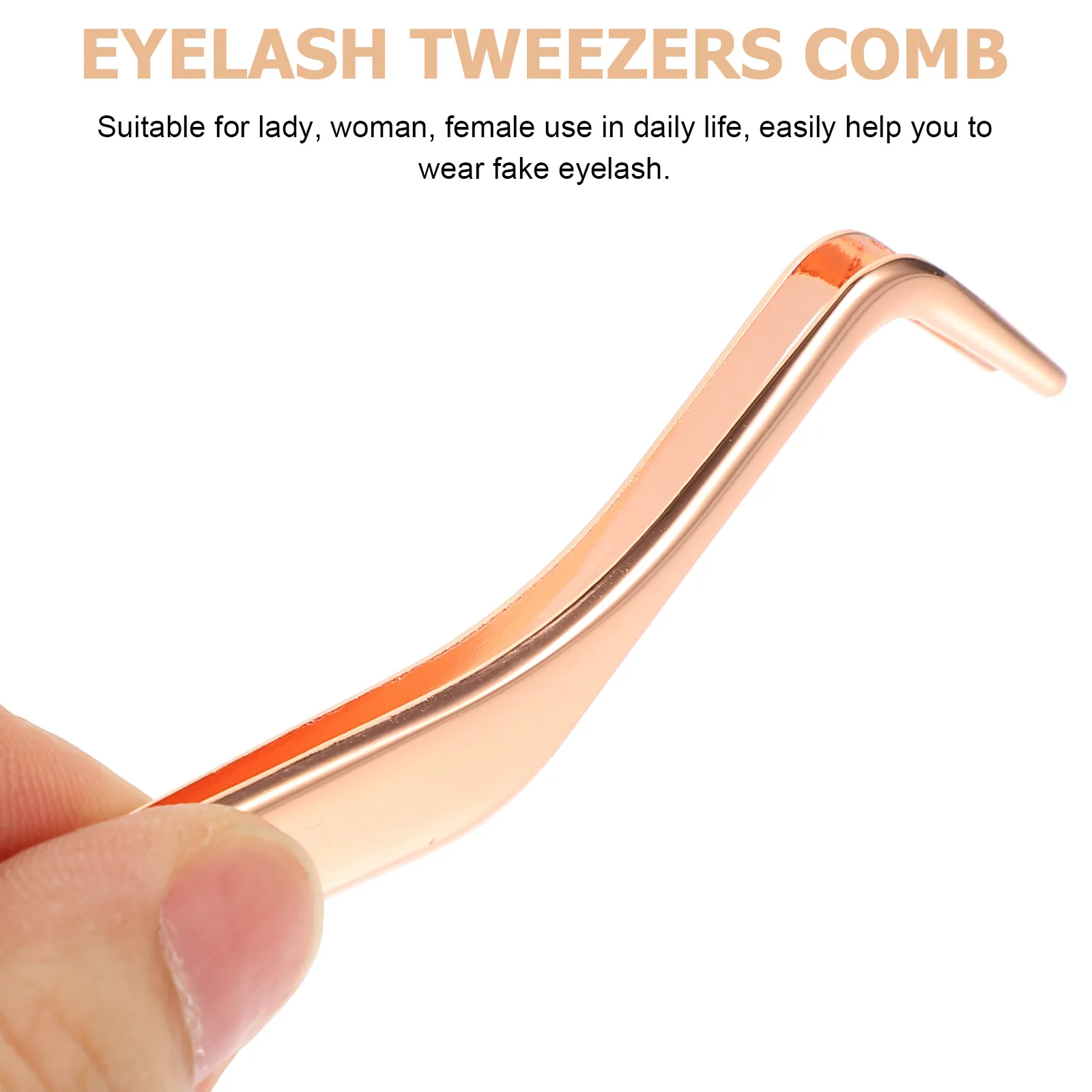 

2 Pcs Mascara Eyelash Tweezers Extension Supplies Stainless Steel Applicator Tool for Lashes