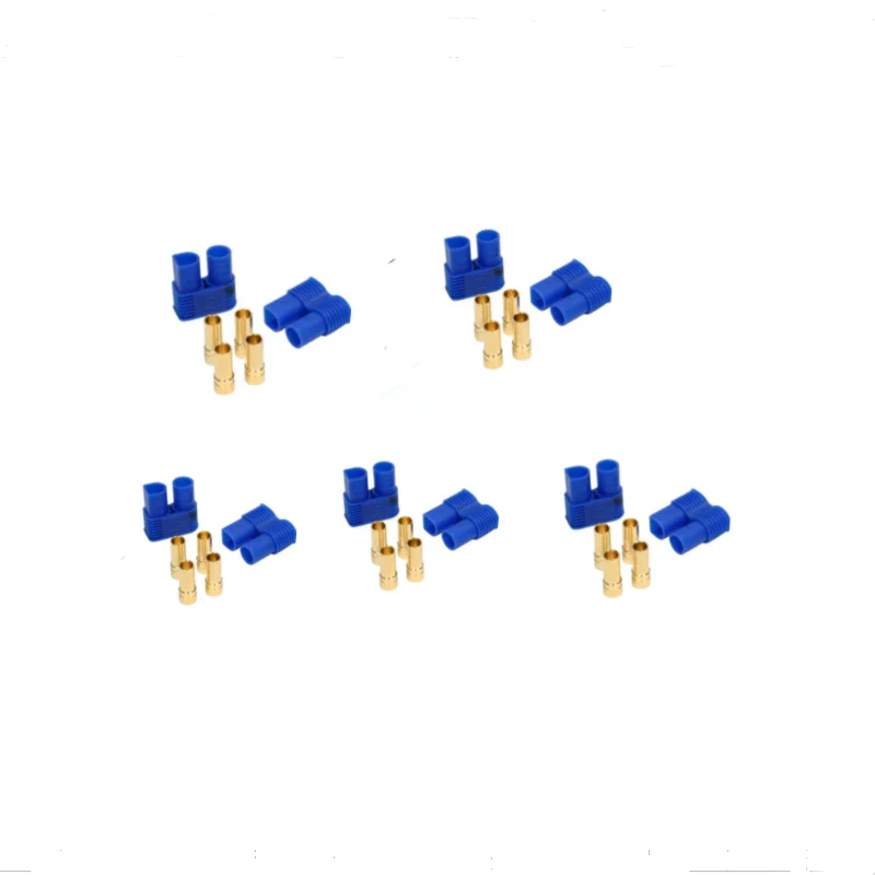 5/10 pairs 20 Pcs EC3 male female gold plated battery connector plug for rc Lipo battery ESC Motors plane truck boat