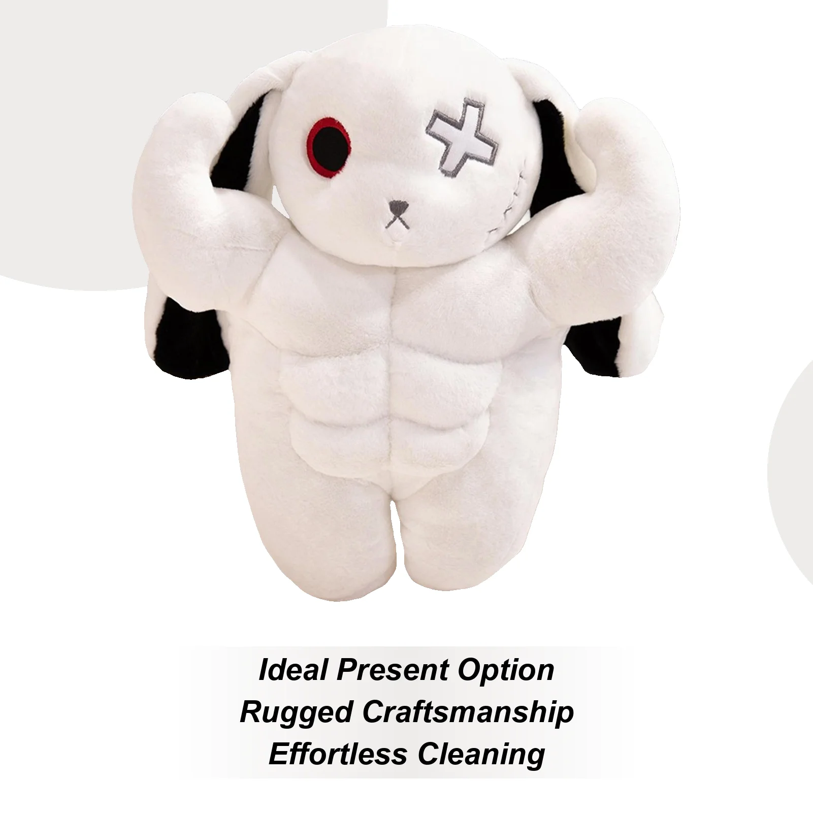 

Rabbit Stuffed Animal Halloween Muscle Bunny Plush Standing Toy Soft Throw Pillow Decorative Doll For Adults Kids Girls Boys