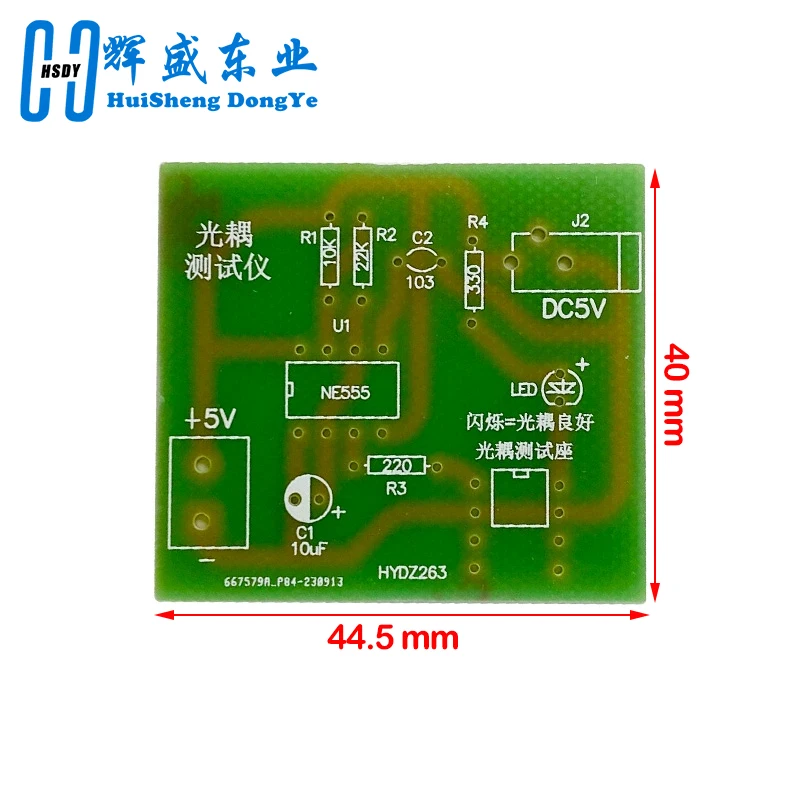 Optokoppler-Tester-Kit 555, Anwendung, Leiterplatte, zum Üben, Schweißen, DIY, elektronisches Ersatzteil-Kit ohne DC-Kabel