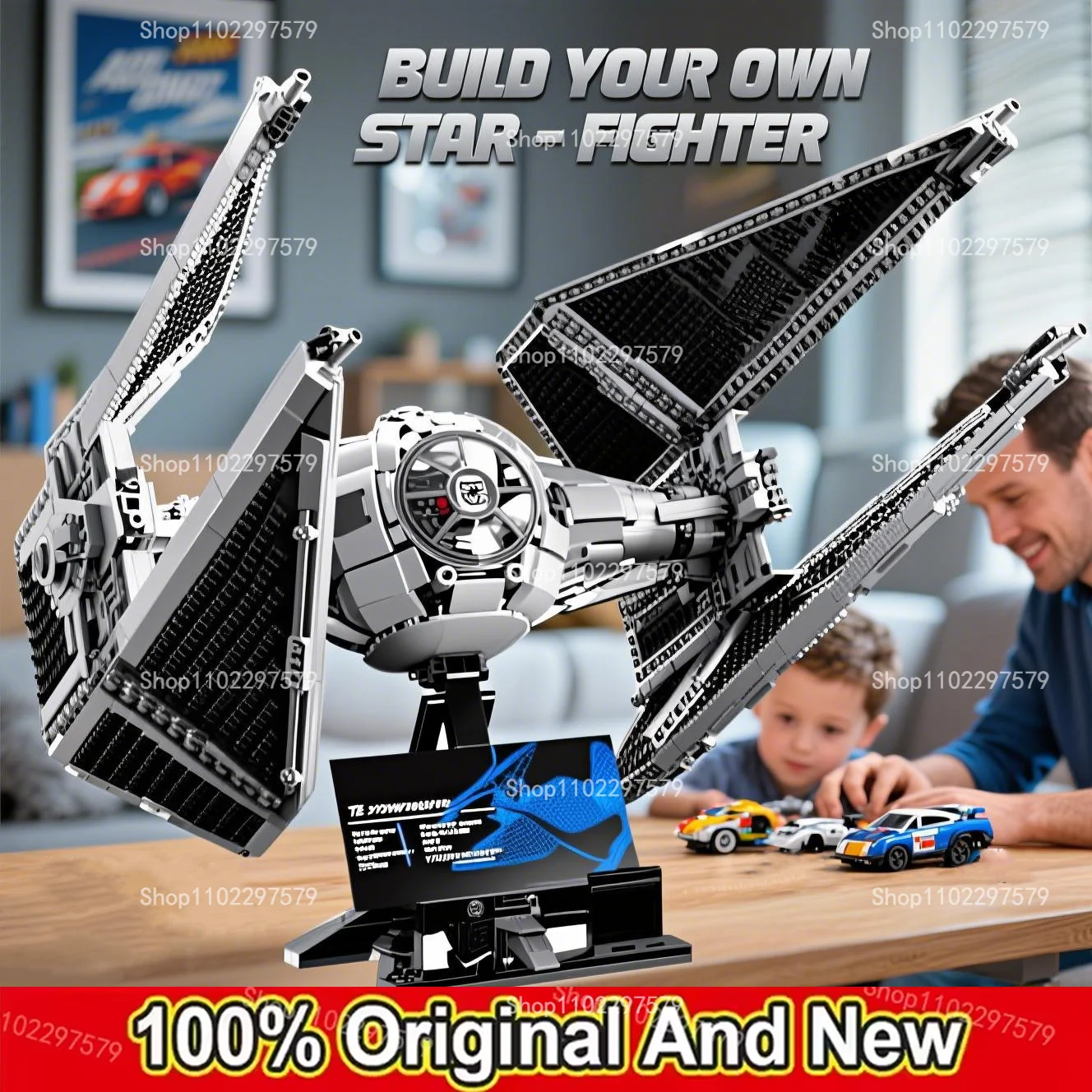 1931PCS TIE Interceptor Modello 75382 Edificio Da Collezione TIE Pilota Minifigura Costruzione Creativa Display Starfighter Set Giocattoli Regali