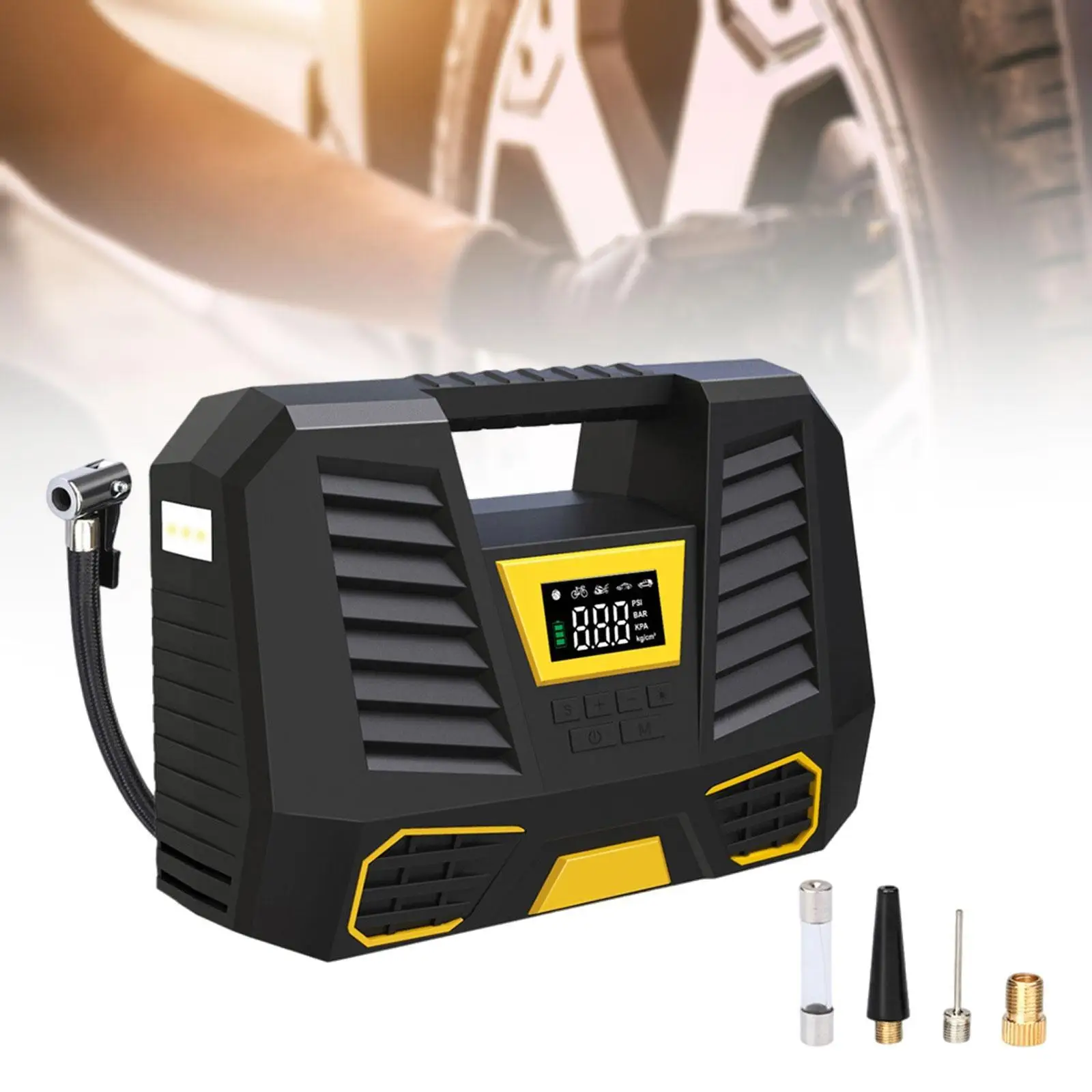 

Portable Air Compressors 150PSI Digital Air Pump for Motorcycle Bike Car