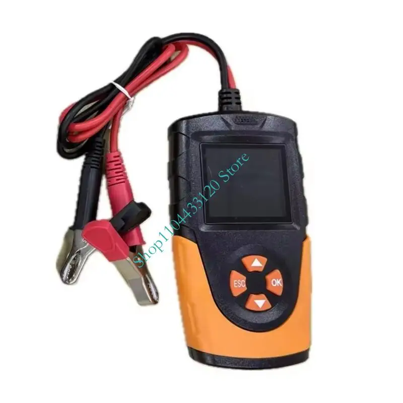 Digital Automotive Battery Tester for 12V and 24V Storage Batteries, Checking Electrical Potential and Internal Resistance