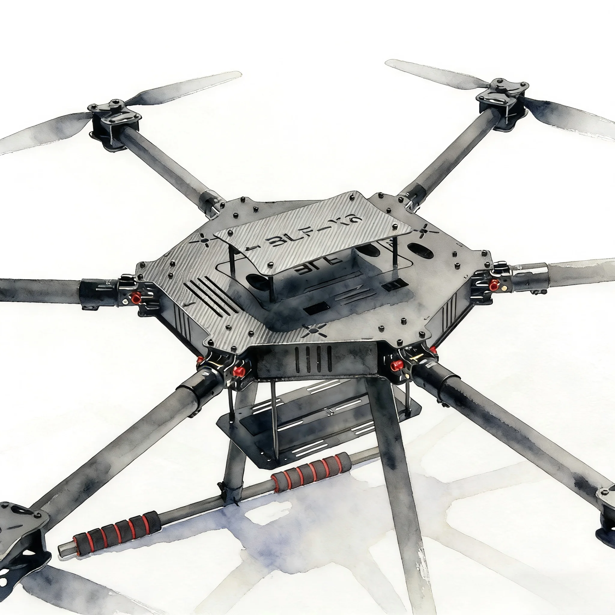 โครงโดรน Rctosky Pixhawk PX4 LX1100 V1/V2 ทำจากคาร์บอนไฟเบอร์ทั้งหมด ขนาด 1100 มม. แบบหกใบพัด พร้อมตัวควบคุมการบิน