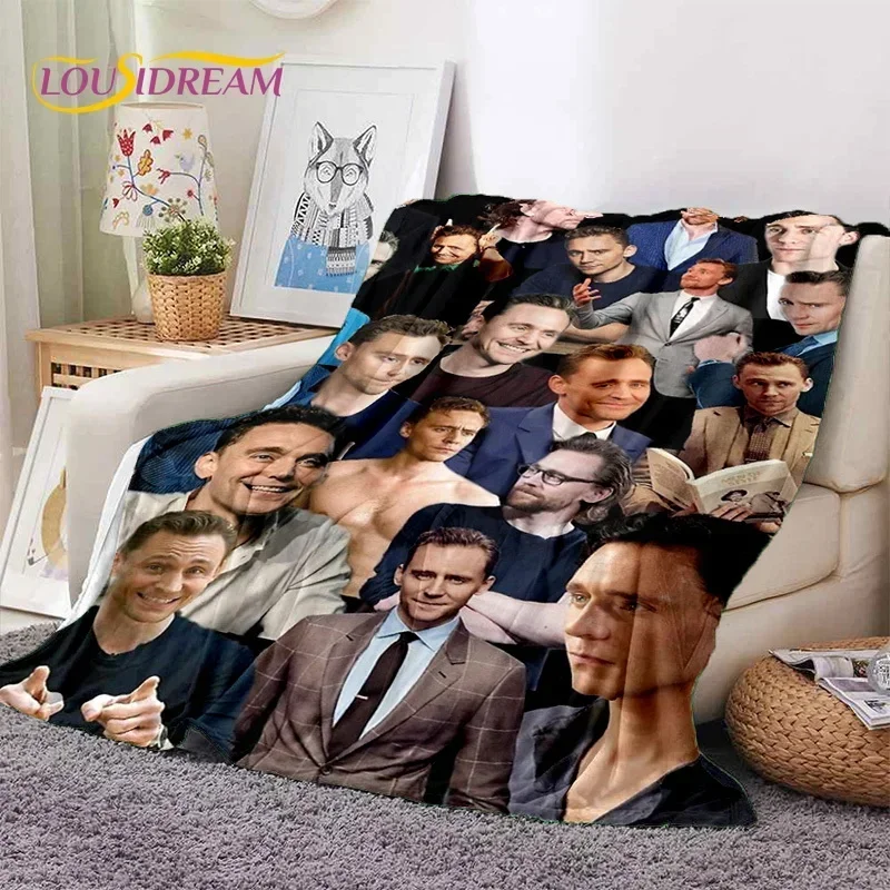 HD Latest Tom Hiddleston Collage Actor Soft Flannel Blankets,Throw Blanket Comfortable Blanket for Picnic Beds Sofa Home Bedroom
