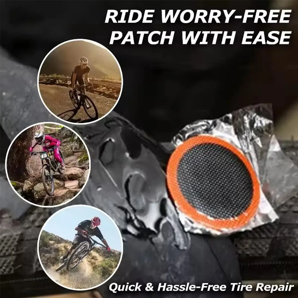 Lightweight Bike Tire Repair Kit - Rubber Patch Box For Quick & Easy Tube Patching, Multipurpose Cycling Repair Tools Inclu J1Z4 view 5