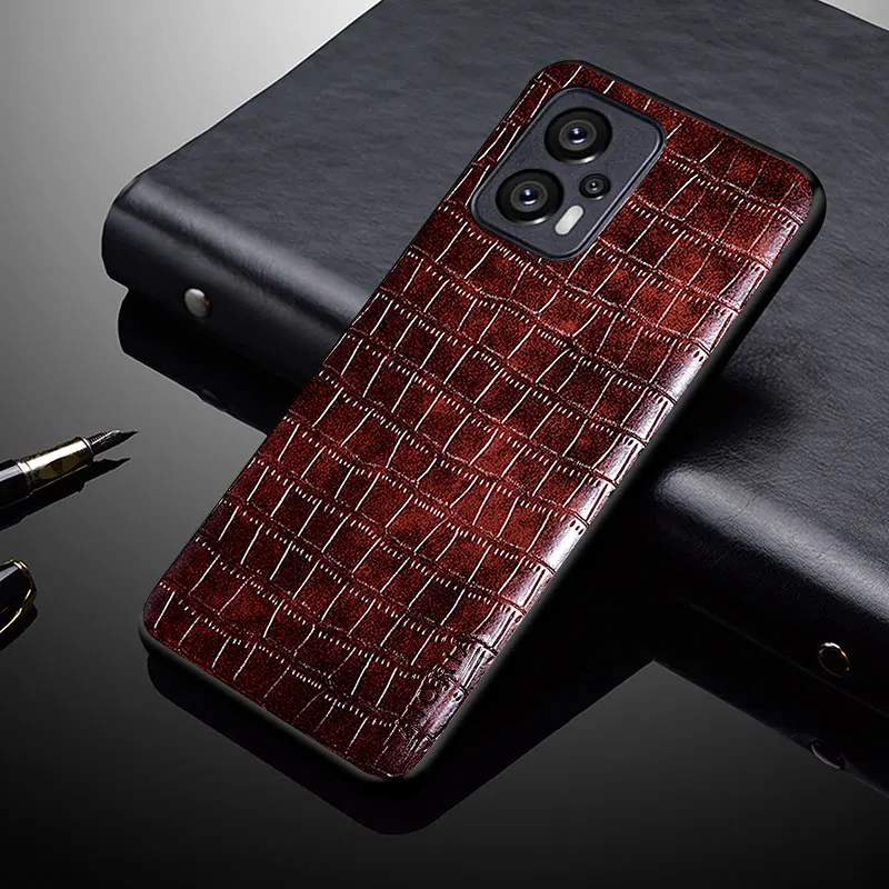 Luxury Crocodile Leather Case For Xiaomi Poco X4 GT Shockproof Slim Fit Premium Back Cover for xiaomi poco x4 gt phone case