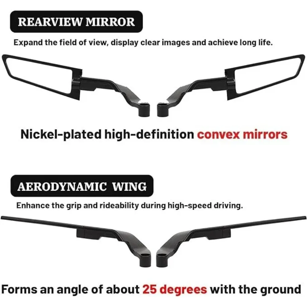 Motorcycle Mirrors Stealth Winglets Mirror Kits Adjustable Rear View Mirrors For SUZUKI GSX-S1000GT  GSX-S 750 1000gt 950