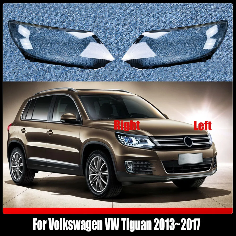 

For Volkswagen VW Tiguan 2013~2017 Headlamp Cover Transparent Lamp Shade Headlight Shell Plexiglass Replace Original Lampshade