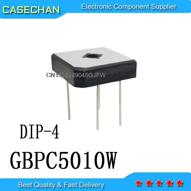 5PCS New and Original GBPC5010 KBPC5010 S50VB100 50A 1000V DIP-4 GBPC5010W