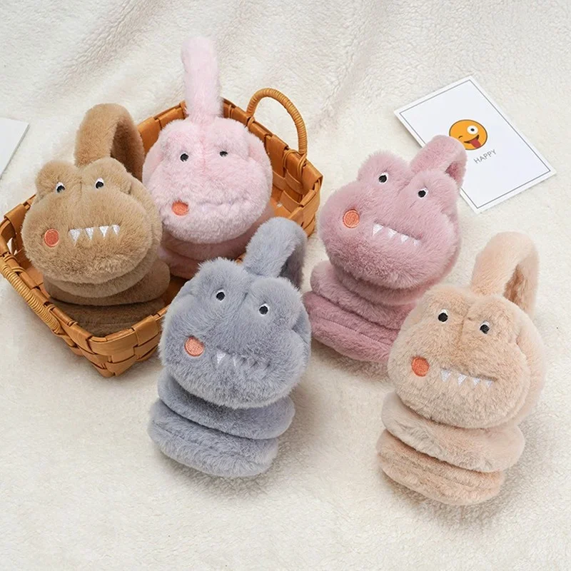 Winter Cartoon Rabbit Warm Earmuff Plush Thick Soft Ear Cover Kids Lovely Earflap Outdoor Earmuffs Headphones for Children 2022