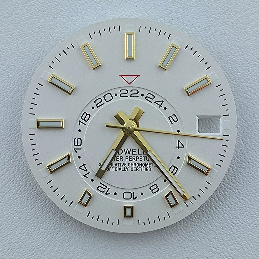 NH35 الطلب 28.5 مللي متر ساعة الطلب شعار مخصص الطلب الأخضر مضيئة الاتصال الهاتفي صالح NH سلسلة أدوات ساعة الحركة