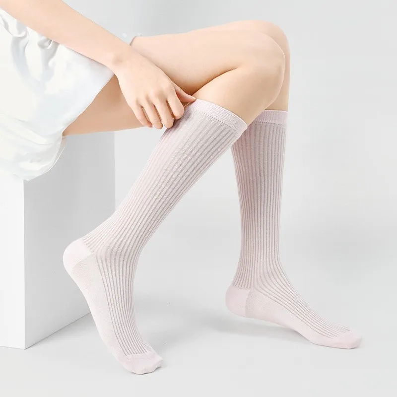 Women's Socks Spring Summer New Funny Sock Mid-tube Autumn Thin Long Tube Pile Sock Ballet Style Calf Sock Cotton Sock Wholesale image 3
